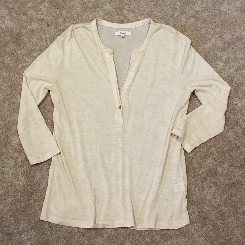 Madewell Heathered Draped Henley - S